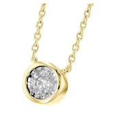 14 Karat Yellow Gold Necklace with a 0.25 Carat Round Diamond- 18 Inches